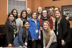 The current board of Drexel SWE with Alma Forman, one of the founders of the society. The photo was taken at a regional conference on Drexel’s campus this past winter. 