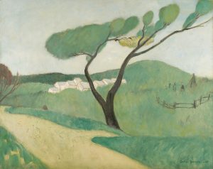 Above: “Spring Landscape #5 (Mont Royal, Montreal),” ca. 1947, by Gershon Benjamin. Private Collection.  