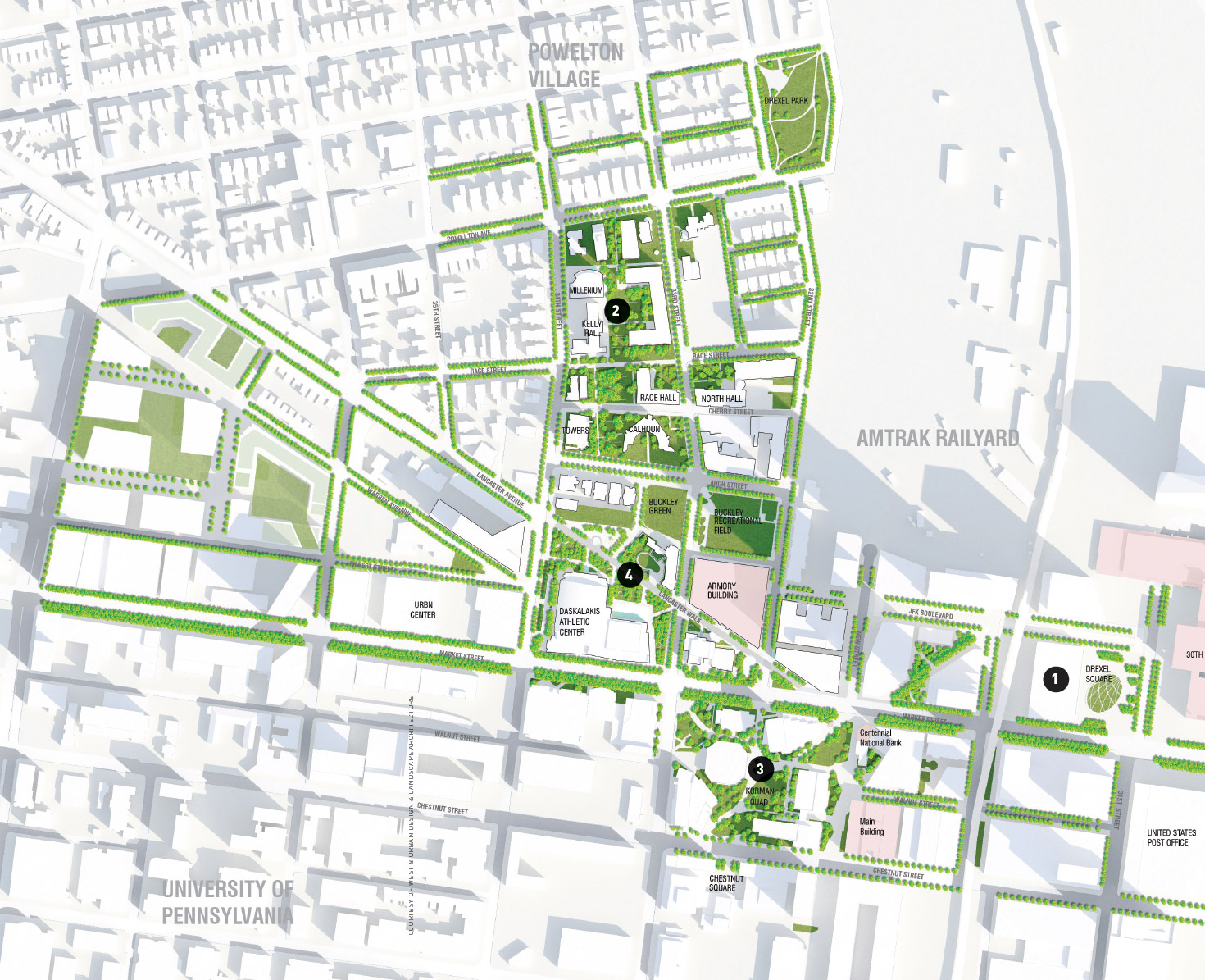 Map of Drexel's new Master Plan