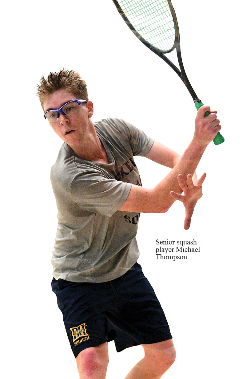 Senior squash player Michael Thompson