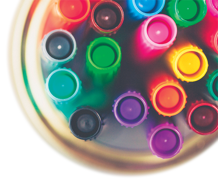 jar containing multi-colored markers